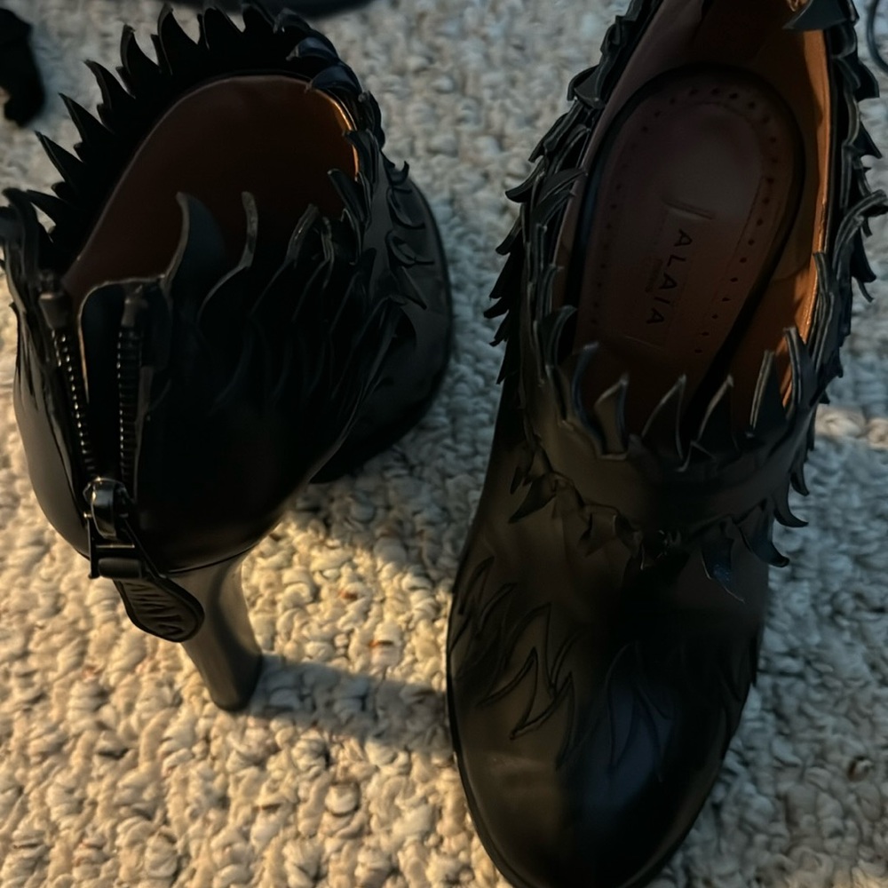 Alaia fire flame booties